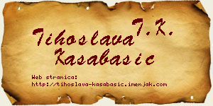 Tihoslava Kasabašić vizit kartica